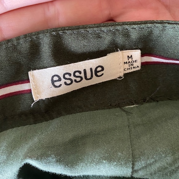 Olive green striped jumpsuit - Picture 4 of 4